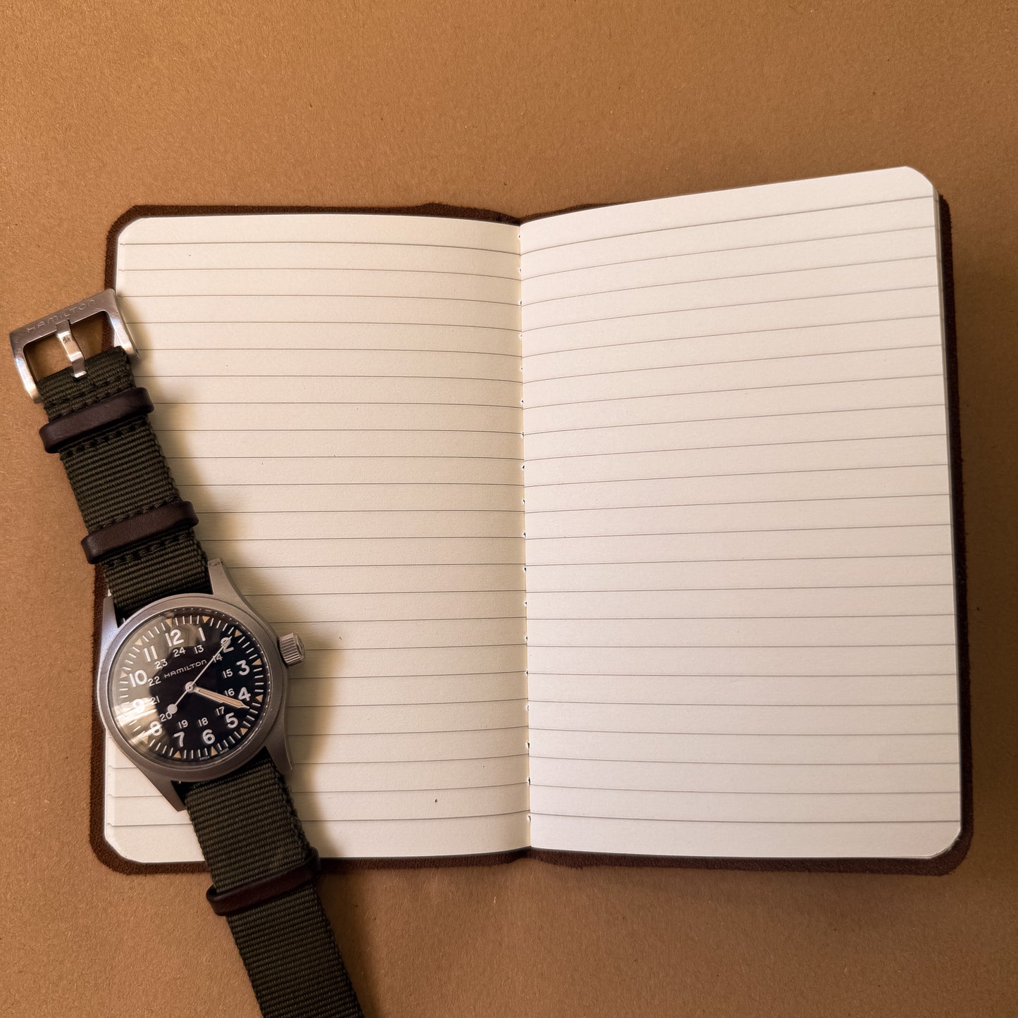 Light Brown Leather Field Notebook