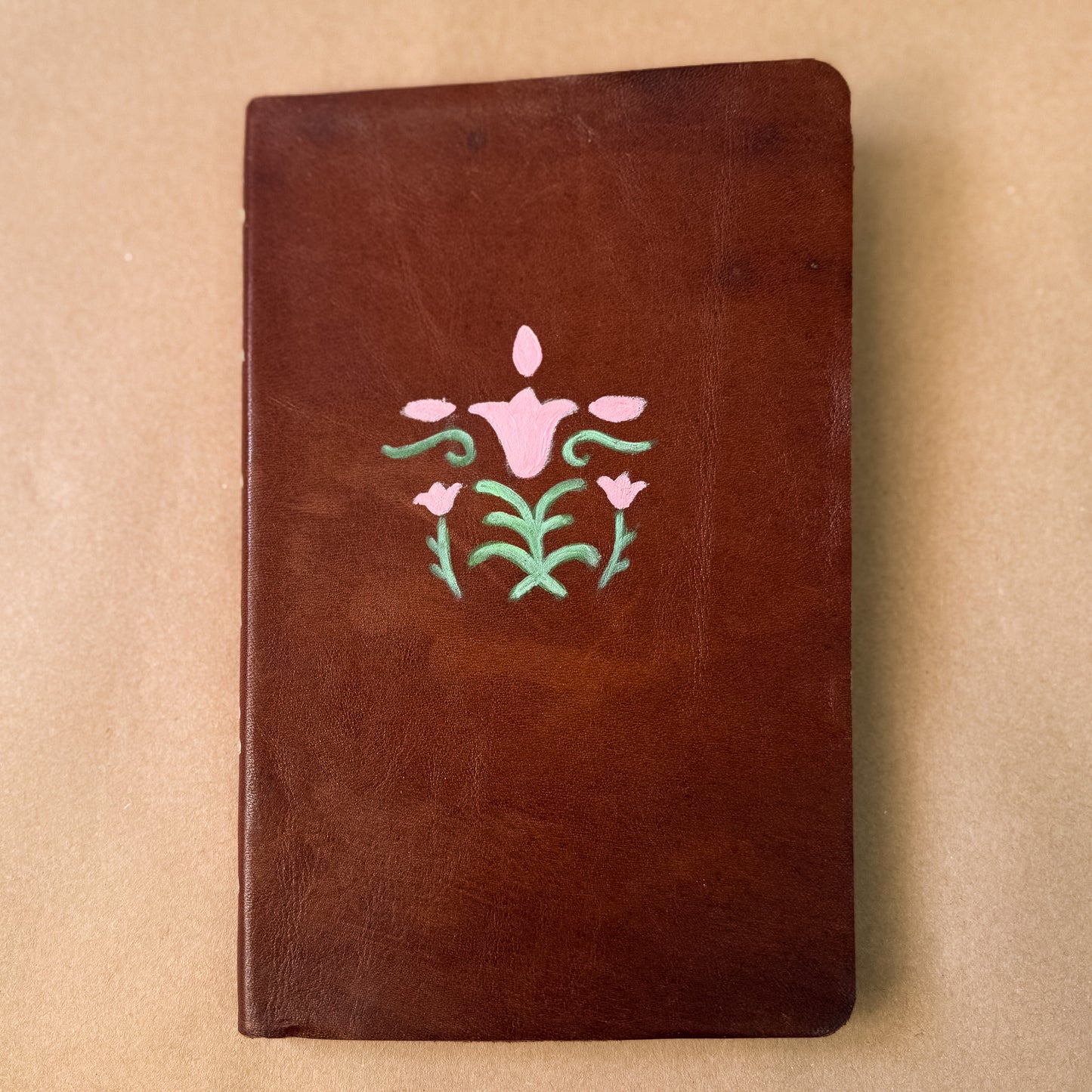 Painted Mahogany Leather Sketchbook