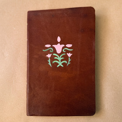 Painted Mahogany Leather Sketchbook