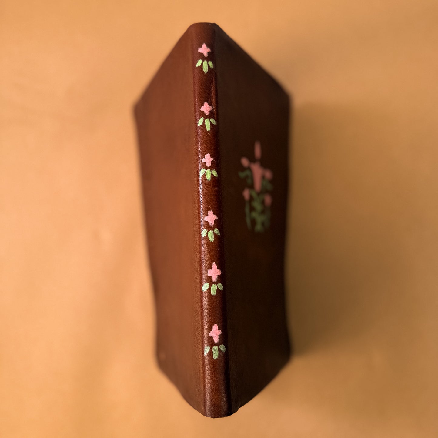 Painted Mahogany Leather Sketchbook