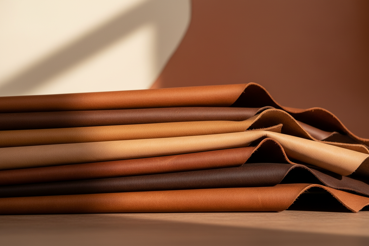 stack of leather